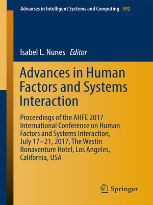 cover image of Advances in Human Factors and Systems Interaction